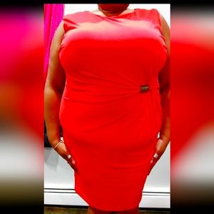 💲🖐🏾/SANDRA DARREN plus size women's orange dress 20W